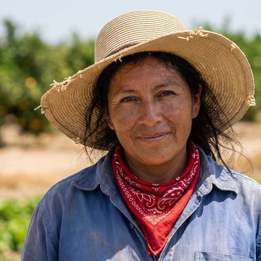 María Ortega, jornalera en finca Las Lomas